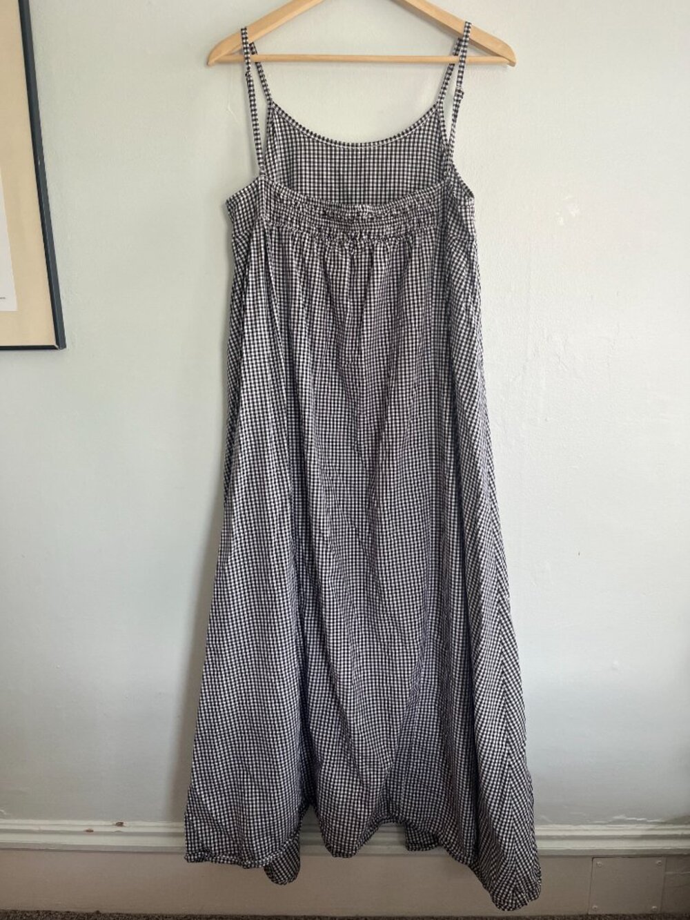 Sonderhaus Picnic Dress M Maxi Black and White Gingham - Picture 5 of 6
